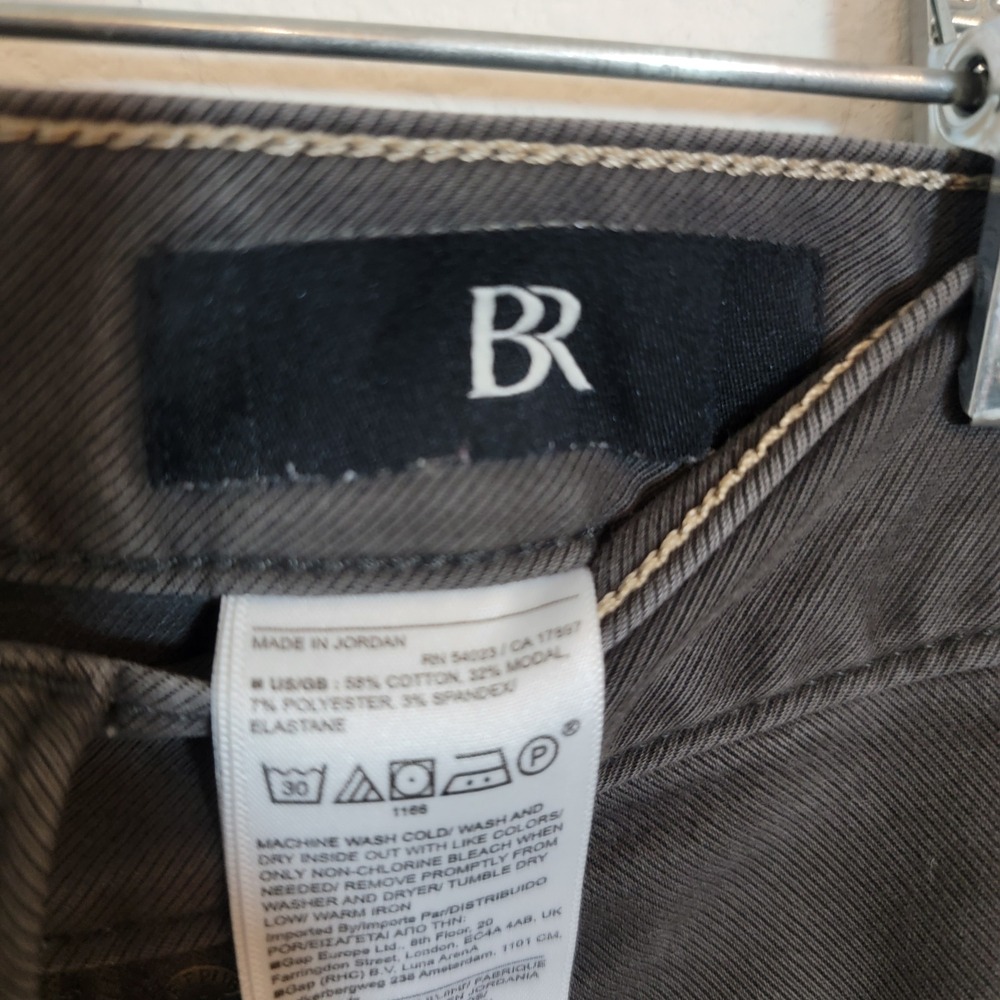 Banana Republic Slim Twill Traveler Pant Charcoal Gray Men's 31x32 Actual 31x28 - Picture 11 of 14